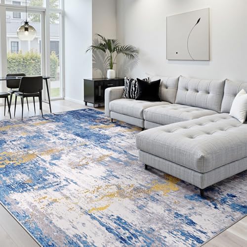 RELEANY Washable 10'x14' Abstract Area Rug by RELEANY