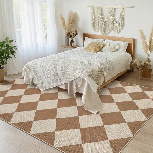 Garvee Modern Diamond Living Room Rugs 6x9 Easy Jute Balcony Rugs - Image 3