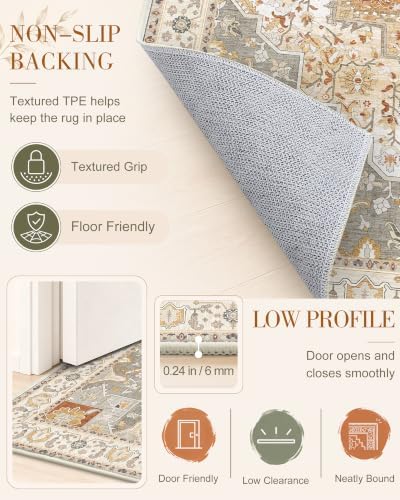 OLANLY 3x8 Washable Runner Rug, Soft Non Slip Carpet - Image 7