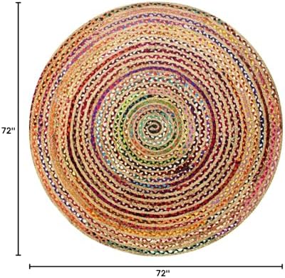 COTTON CRAFT Jute Chindi Braid Rag Rug - Image 3