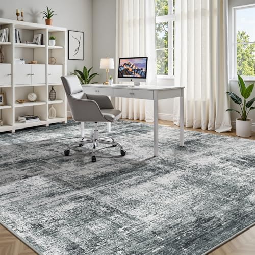 9x12 Area Rug for Living Room, Abstract Washable Non-Slip Large Rugs - Image 3