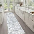 LOONGRUG Runner Rug 3x10 Machine Washable Non-Slip Neutral Modern Rug Blue by LOONGRUG