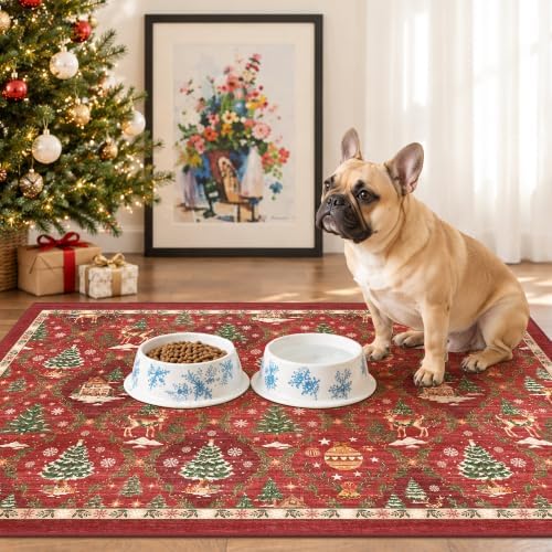 2x3 Christmas Small Non-Slip Area Rug by Soalmost