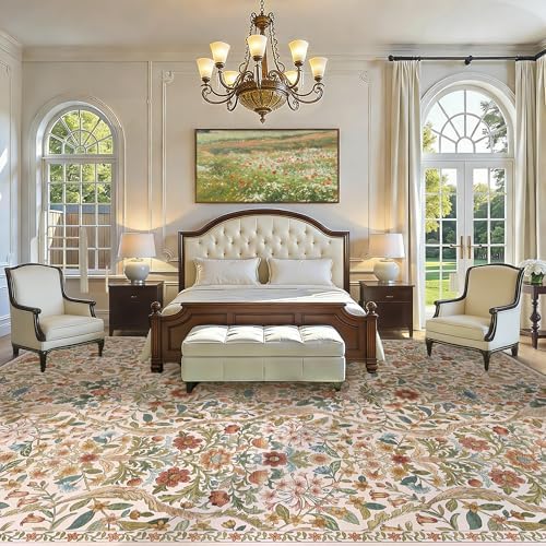 10x14 Large Area Rug Floral Botanical Boho Rug - Image 3