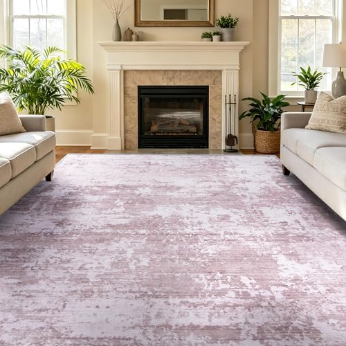 8x10 Area Rugs Living Room Rug Abstract Washable Rug Non-Slip Soft Low Pile by Unknown
