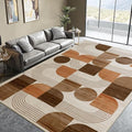 Soft Modern Geometric Abstract Large Machine Washable 10x14 Area Rug by QDUIDU