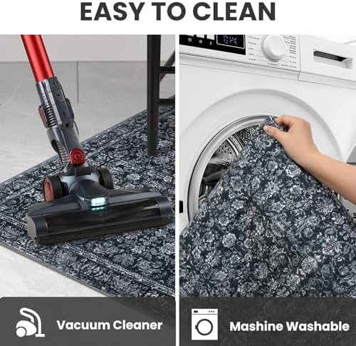 SIILOOM 2x8 Washable Runner Rug, Non Slip Soft Area Rug - Image 6