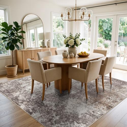 Square Area Rug 6x6 Washable – Non Slip Modern Abstract - Image 4