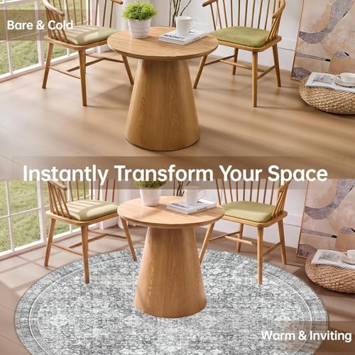 Sasttie Round Rug 8ft, Ultra-Soft Washable Rug - Image 2