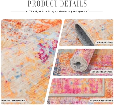 6x9 Area Rug Living Room: Modern Washable Soft Carpet Galaxy Haze - Image 6