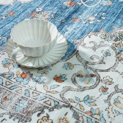 2x3 Area Rug Washable Vintage: Non Slip Door Mat - Image 3