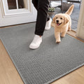 Front Door Mat Outside & Indoor Entrance Floor Mats Grey 17"x30" by QiCaiJia