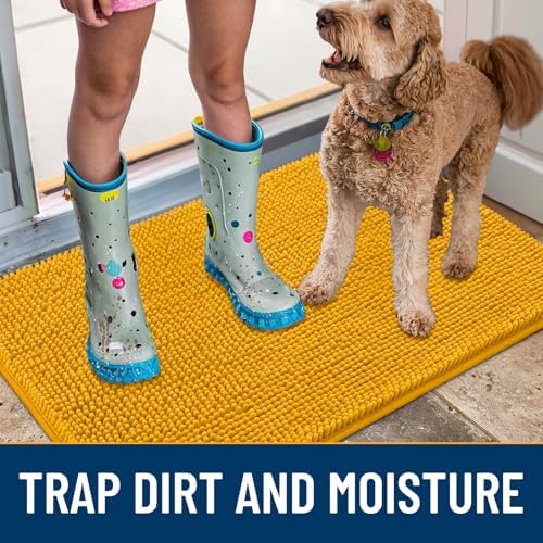 Smiry Dog Door Mat for Muddy Paws 30x17, Absorbs Moisture and Dirt Doormat - Image 3