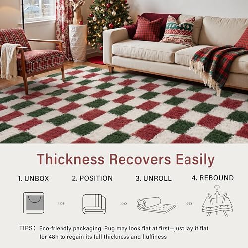 PureCozy Christmas Area Rug 5x8 - Image 5