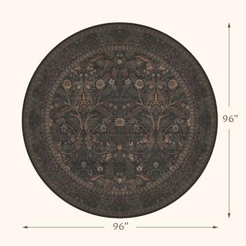 Washable 8ft Large Round Area Rug - Image 2
