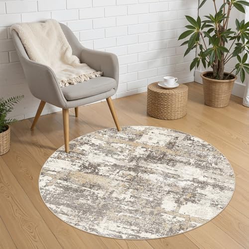 4ft Round Rug, Circle Area Rugs by JessibouAreaRug