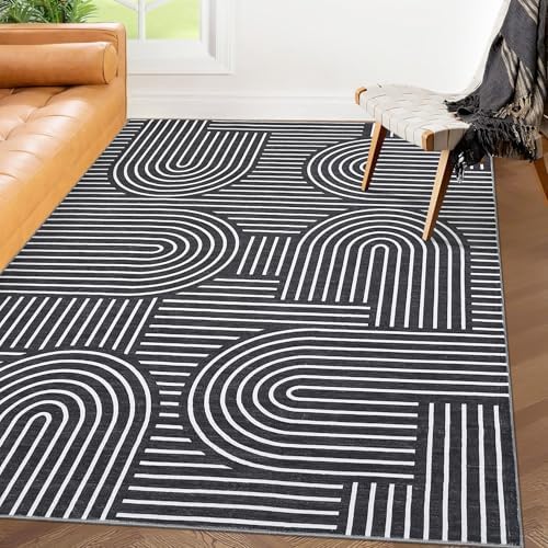 ROYHOME Modern Washable Rug 4x6 Area Rugs by ROYHOME
