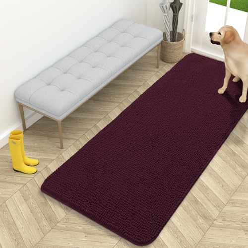 OLANLY Dog Door Mat for Muddy Paws 59x24, Super Absorbent Chenille Mud Mat by OLANLY