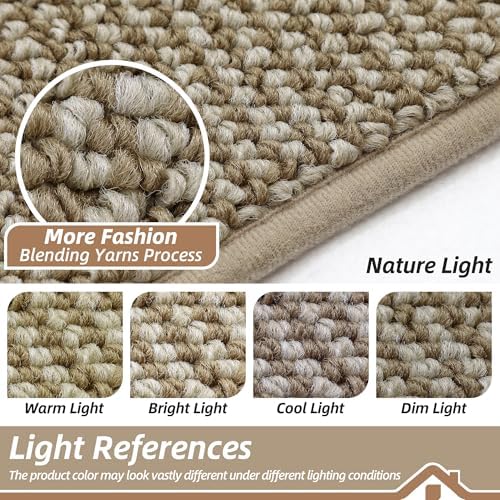 BEQHAUSE Dirt Trapper Door Mat 32" x 48", Non-Slip Washable, Light Beige - Image 5