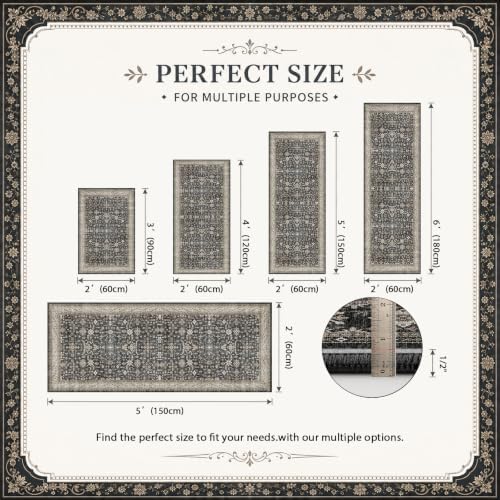 Farmhouse Entryway Runner Rug 2x4 - Image 2