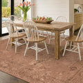 Terracotta 6x8 Washable Area Rug by TALANOVA