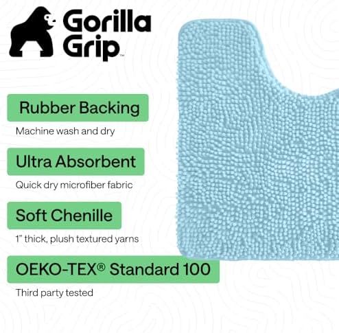 GORILLA GRIP Chenille Bath Rug Mat - Image 3