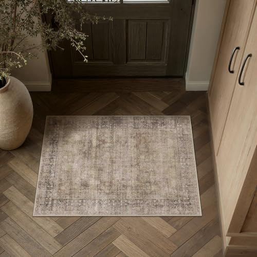 HUGEAR Taupe 2x3 Neutral Area Rugs - Image 2