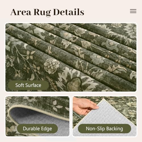 8x10 Ft Large Area Rugs for Living Room, Soft Non-Slip Machine Washable Rug - Image 7