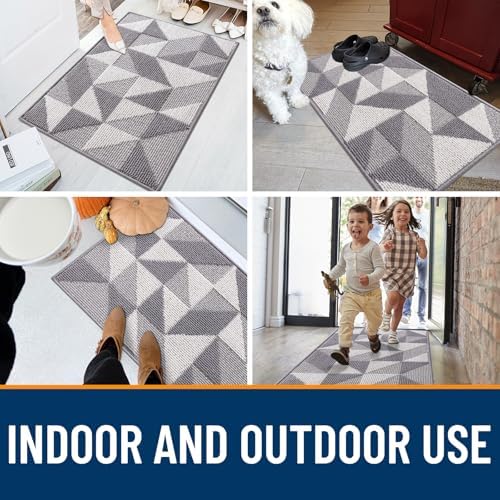 OLANLY Door Mat Indoor Entrance Washable 70x23, Odor-Free Low-Profile Front - Image 7