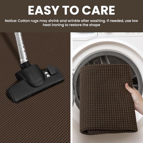 IOHOUZE Washable Area Rug 3x5 Non Slip Rubber Backed Woven Rugs - Image 4