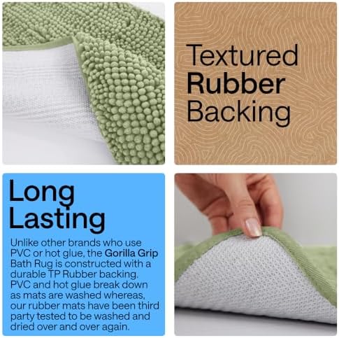 GORILLA GRIP Chenille Bath Rug Mat - Image 4