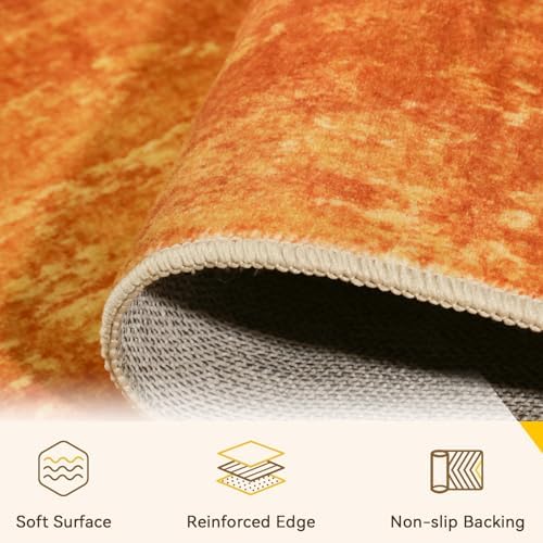 RELEANY Washable 9'x12' Abstract Area Rug - Image 5