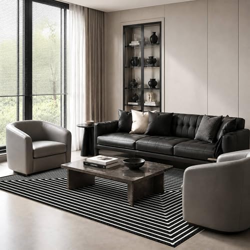Washable 4x6 Rug Modern Abstract Area Rug - Image 2