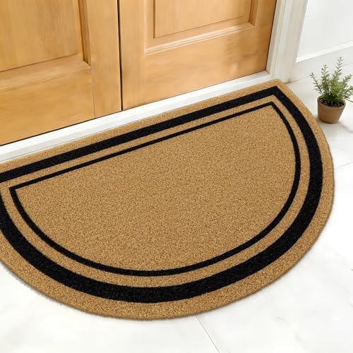 OLANLY Half Circle Door Mat 35x23, Low Profile Doormat - Image 2