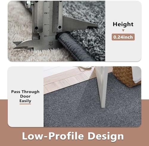 4x6 Grey Area Rug Non-Slip Washable Soft Thin - Image 6