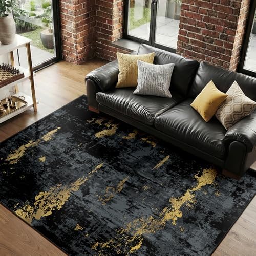 RELEANY Washable 4'x6' Abstract Area Rug - Image 2