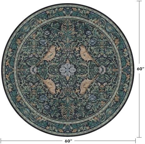 Washable 5ft Area Round Rug for Reading Corner - Image 2