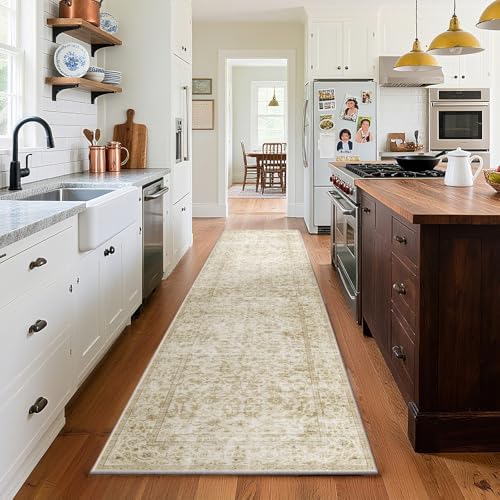 Washable Kitchen Rug Runners for Hallways: 2'x10' Bedroom Runner Rug Non Slip by palohom