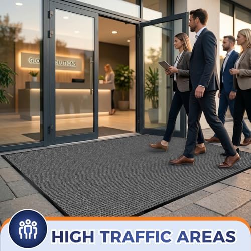 Commercial Floor Mat, 2 x 3 FT Door Mat Indoor Entrance, Rubber Floor Mat - Image 3