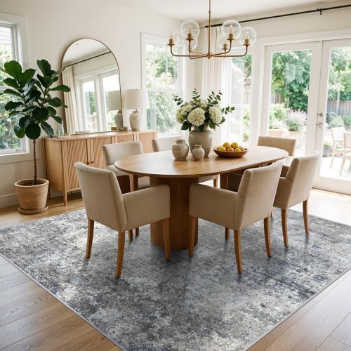 Square Area Rug 6x6 Washable – Non Slip Modern Abstract - Image 4