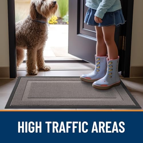 OLANLY Front Door Mat Outside 59x34, All-Season Heavy-Duty Rubber Doormat - Image 6