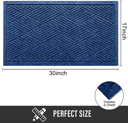 HIYARD Sturdy Front Door Mat, Absorbent Muddy Dirt Resist Welcome Door Mats - Image 2
