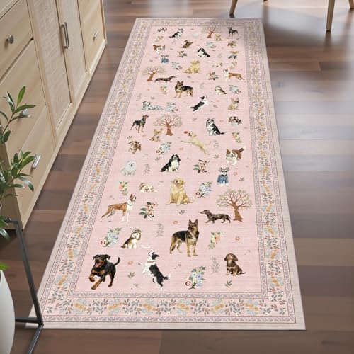 Pink Hallway Runner Rug 2x5 for Bedroom Kitchen - Image 5