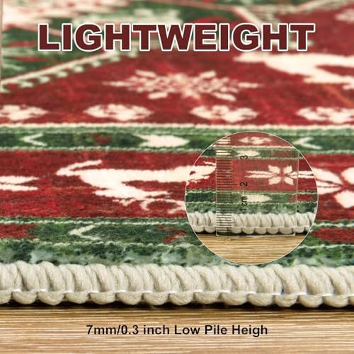 Yamaziot Christmas Washable Runner Rug, 2x6 Non-Slip Hallway Runner - Image 5