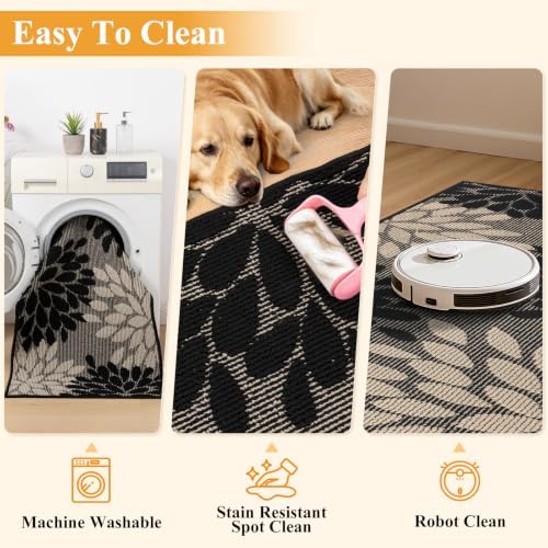 HEBE Washable Hallway Runner Rug 2x6, High-Low Textured Kitchen Rug Runner - Image 6