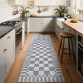 GarveeHome 2x8 Checkered Kitchen Runner Rug by GarveeHome