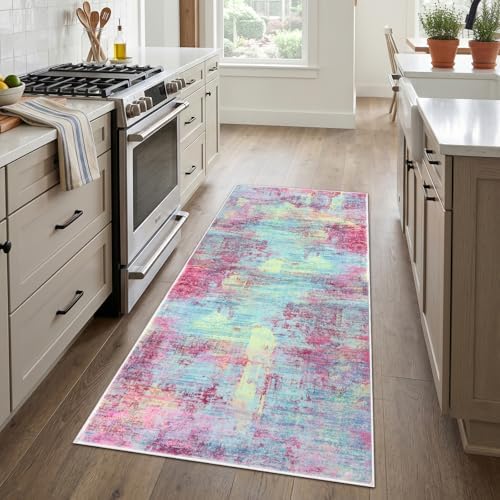 IOHOUZE Abstract Runner Rug 3x6 Ft Washable Runners - Image 3