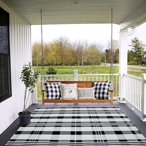 Fall Décor Plaid Rug, Layering Rug - Image 2