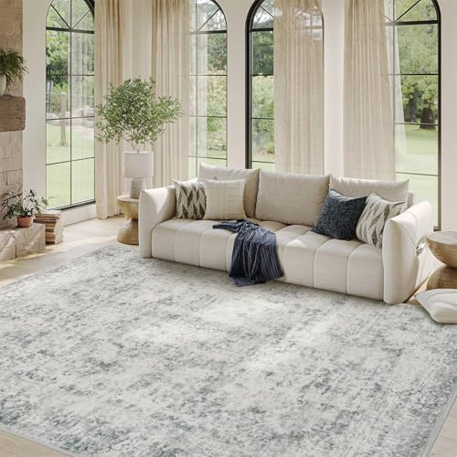 Rugxara Grey Area Rugs 5x7 Washable Rug by Rugxara
