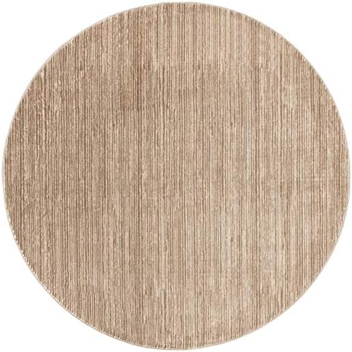 SAFAVIEH Vision Round Rug 9', Modern Tonal Light Brown VSN606C - Image 2